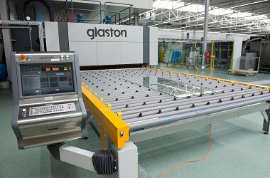 Drutex glas hardingsinstallatie van Glaston