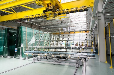 Drutex gelaagd glas productie