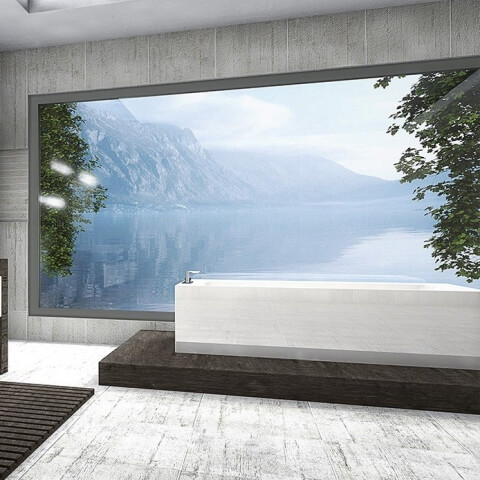 Beites badkamerraam in grijs