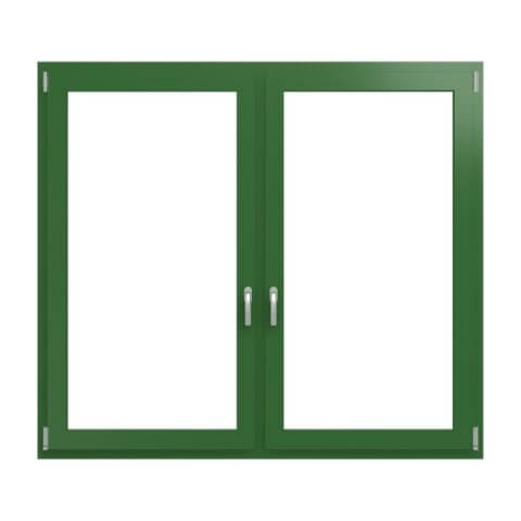 Aluminium Fenster MB-86 SI in Smaragdgrün (RAL-6001)