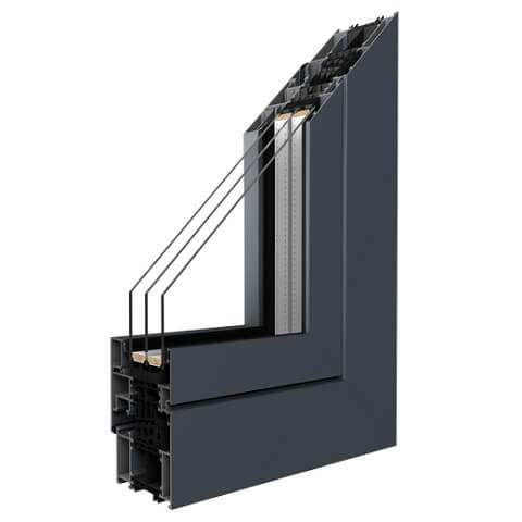 Aluminium kozijnen MB-86N SI grijs