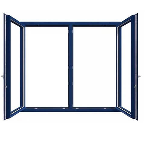 2-flügeliges Alufenster MB-45 offen