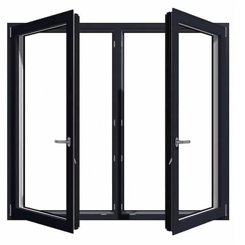 2-vleugelige aluminium ramen met middenstijl