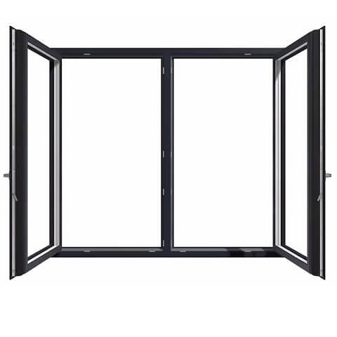 2-flügeliges Alufenster MB-86 SI offen