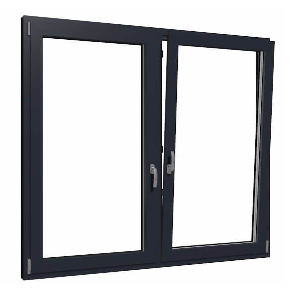 2-flügeliges Alufenster MB-86SI Anthrazit