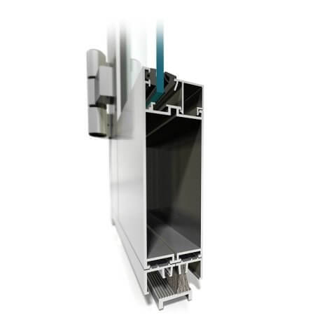 Aluminium Tür Aluprof MB-45 Profilschnitt