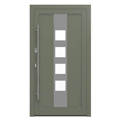 Aluminium Haustür Krefeld in Grau