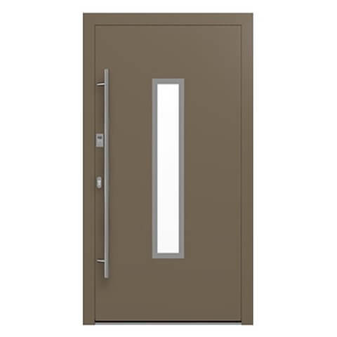 Aluminium Haustür Braunschweig in Graubraun