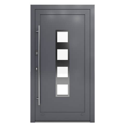 Aluminium Haustür Freiburg in Anthrazit