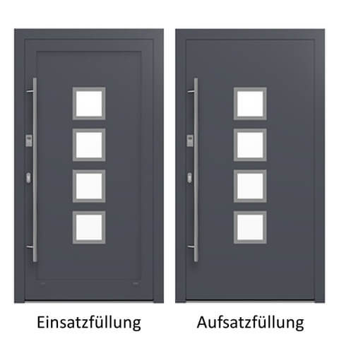 Vergleich Einsatzfüllung und Aufsatzfüllung