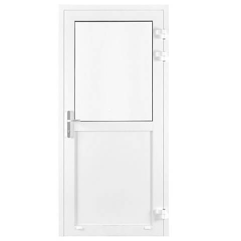 Alu-Nebeneingangstür in Weiß
