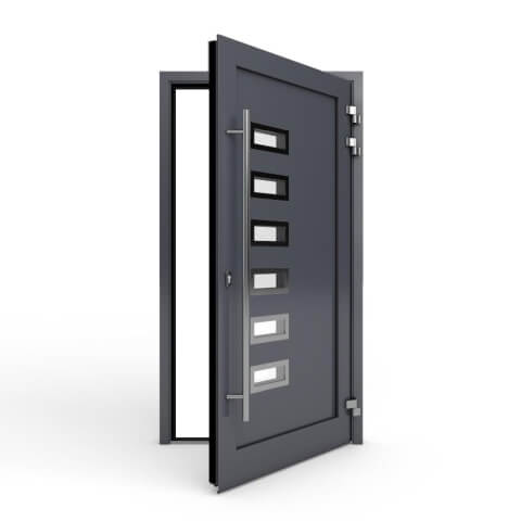 Alu buitendeur MB-86 SI in donkergrijs