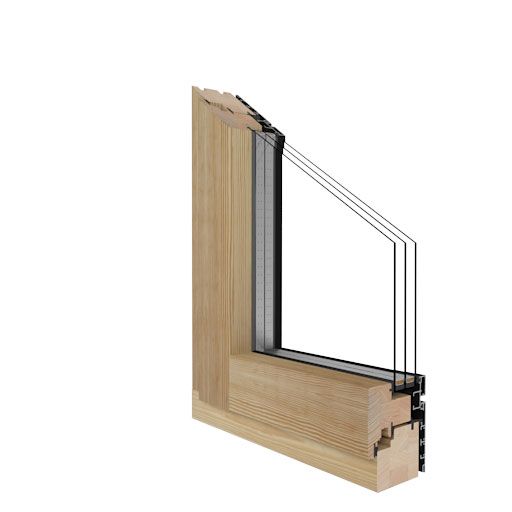 Holz-Alu-Fensterprofil Duoline