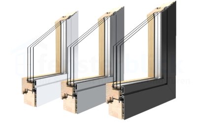Hout-aluminium balkondeurprofielen in verschillende kleuren