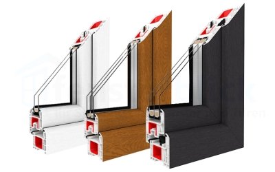 Kunststof balkondeurprofielen in verschillende kleuren