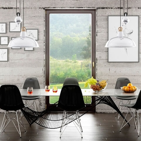 Holz Balkontür im Wohnzimmer