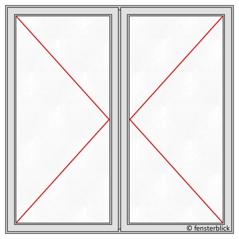 Zweiflügelige Haustür