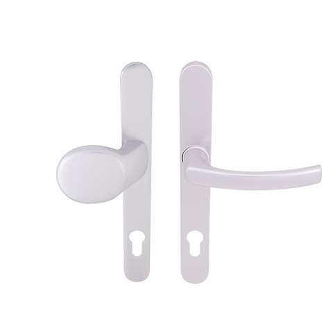 Türgriff mit Knauf und Drücker in Silber