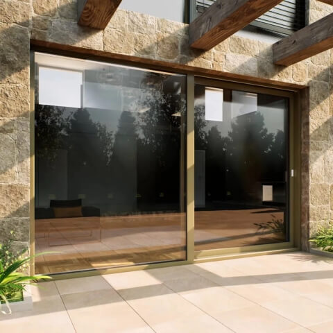 Kunststoff Schiebesystem Profil Drutex Iglo Edge Slide Terrasse