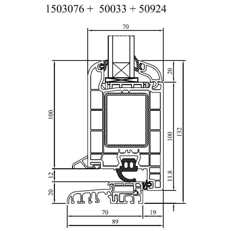 Kunststofftürprofil Iglo 5 technische Details