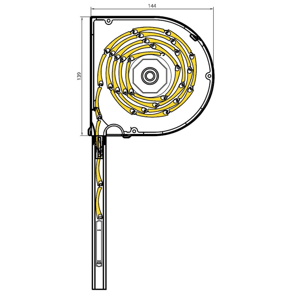 technische Details Vorbaurollladen SKO Rundkasten 137mm