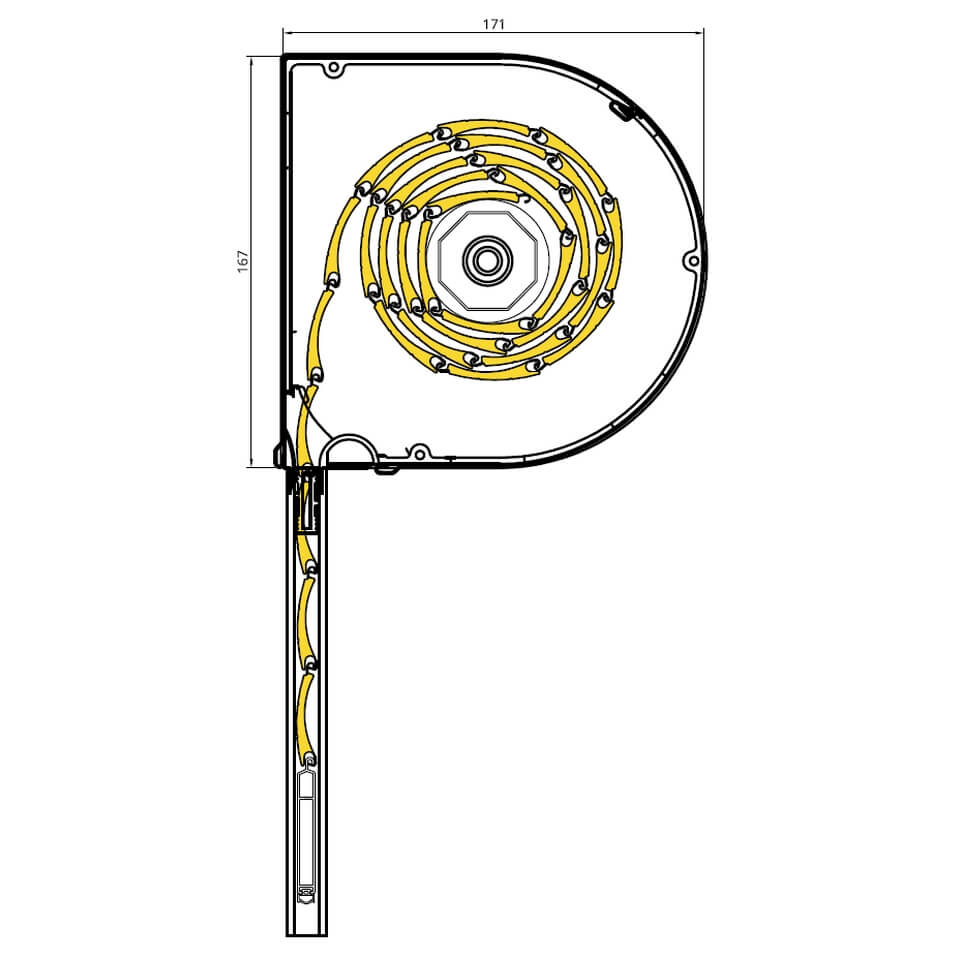 technische Details Vorbaurollladen SKO Rundkasten 165mm
