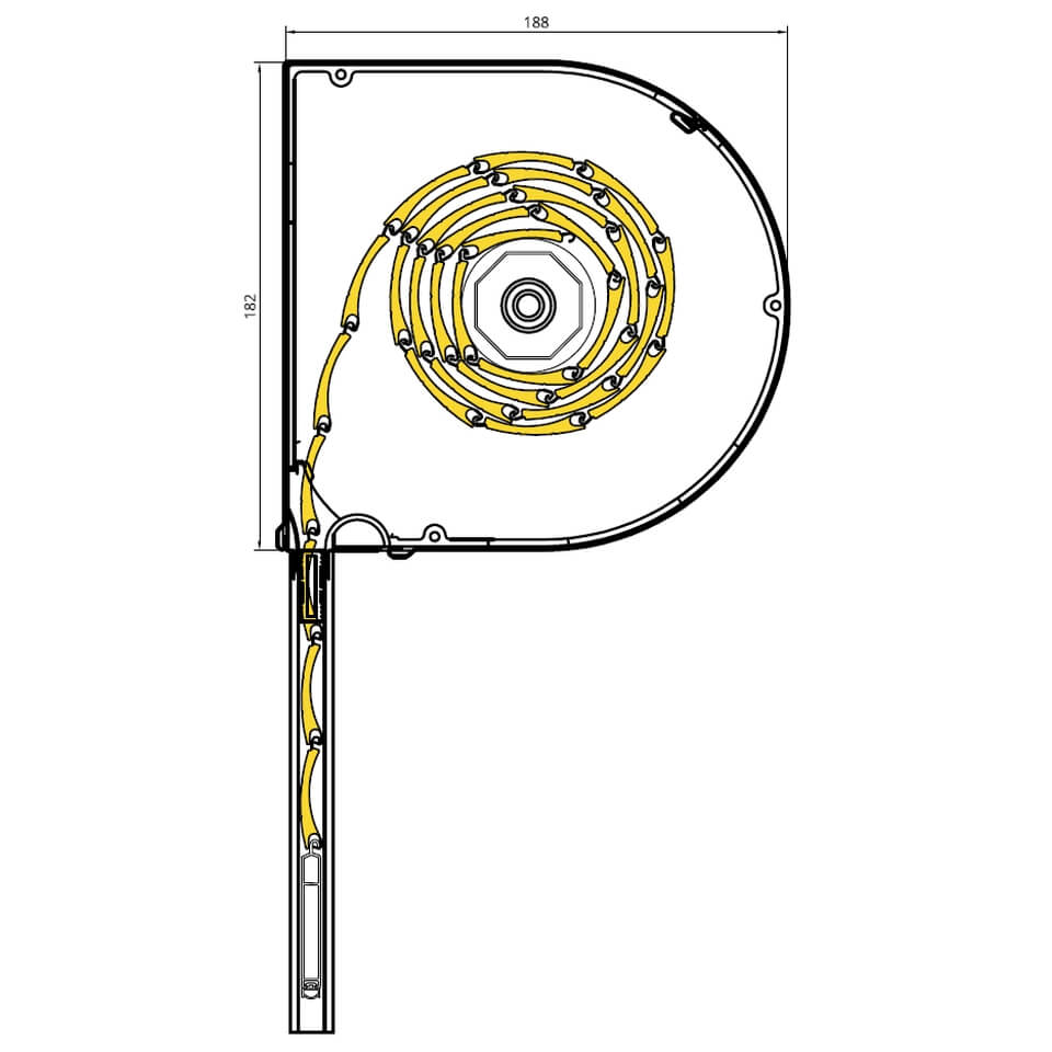 technische Details Vorbaurollladen SKO Rundkasten 180mm