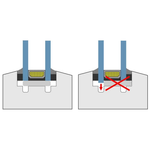 Fenstervergkasung-Verklotzung Beispiel richtig und falsch