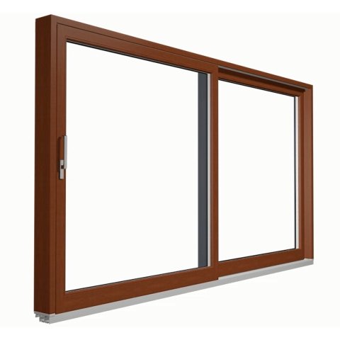 Holz-Alu Duoline HS-Tür geschlossen in Braun