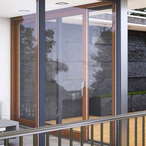 Holz-Aluminium Hebeschiebe-Balkontür