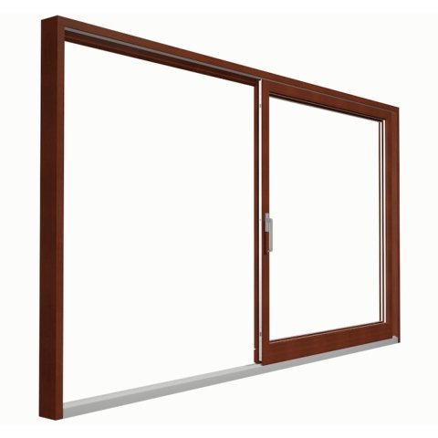 Geöffnete HS Tür Mahagoni Lasur Merantikantholz