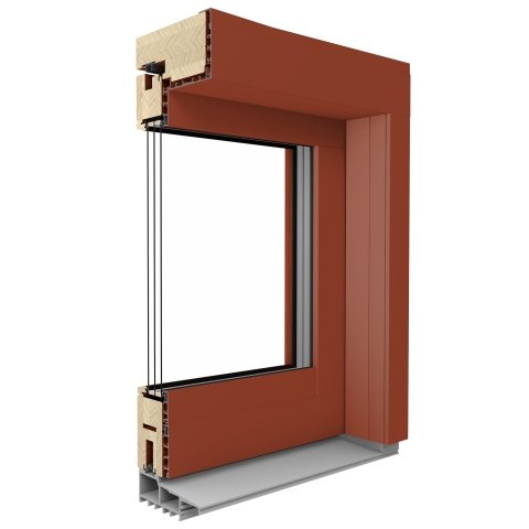 HS-Tür-Profil Duoline in Braun