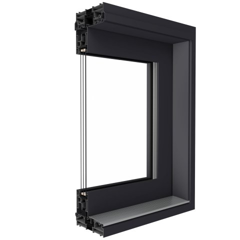 Aluminium HS-Tür MB-77 in Anthrazit