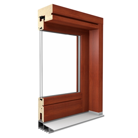 HS-Tür-Profil Softline Kiefer Teak