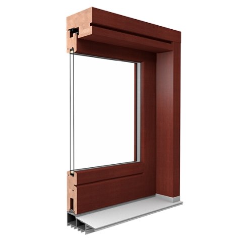 HS Tür Profil Drutex Softline Mahagoni