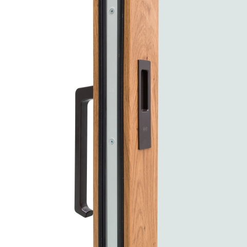 Hebeschiebetürgriff Stoßgriff in Braun