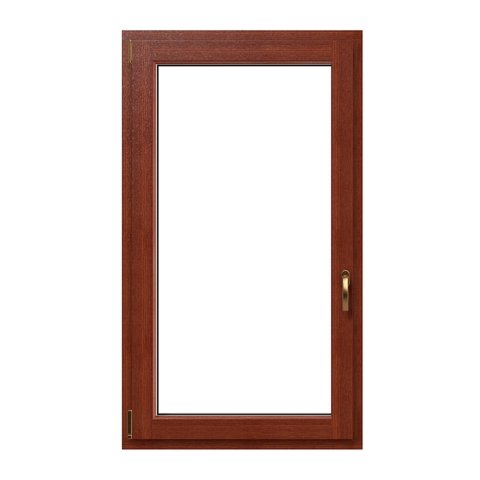 1 flg. Dreh-Kipp Holz-Aluminium-Fenster Kiefer mit Teak Lasur