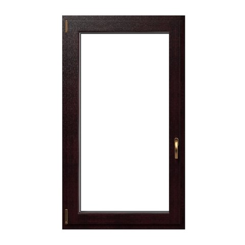 1 flg. Dreh-Kipp Holz-Aluminium-Fenster Kiefer mit Schwarzbraun Lasur