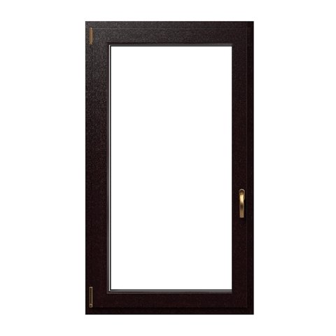 1 flg. Dreh-Kipp Holz-Aluminium-Fenster Meranti mit Schwarzbraun Lasur