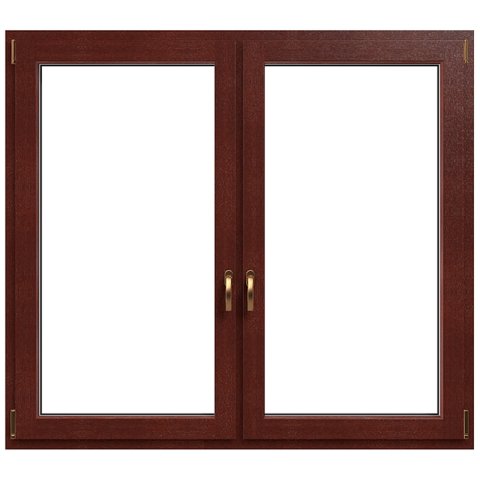 Holz-Aluminiumfenster Duoline 2-flg. Mahagoni