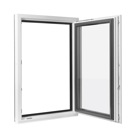 Fenster geöffnet (innen Weiß / außen Anthrazit)