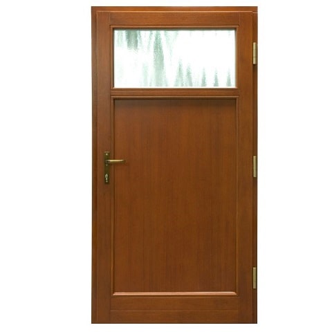 Holznebeneingangstür mit Chinchilla-Verglasung