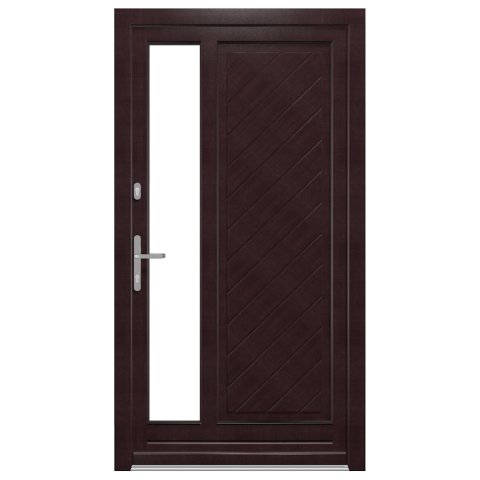 Holztür Kiefer mit Nussbaum Lasur