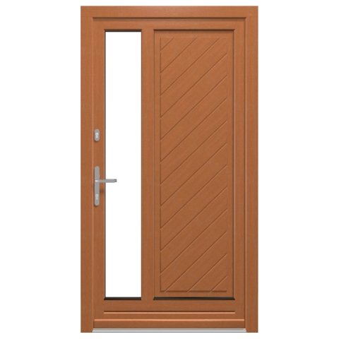 Holztür Meranti mit Eiche Hell Lasur