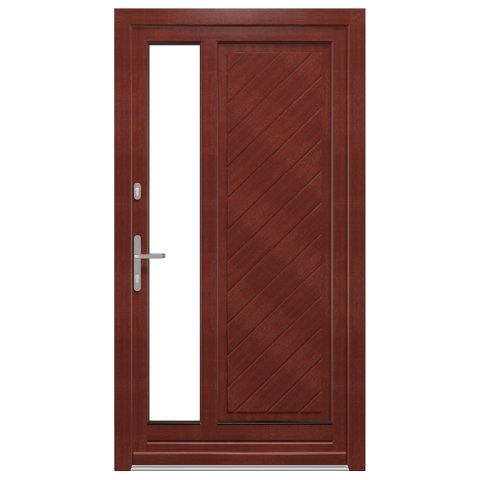 Holztür Meranti mit Mahagoni Lasur