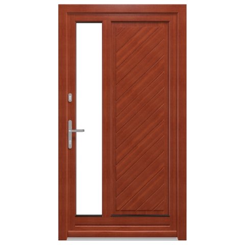 Holztür Meranti mit Teak Lasur