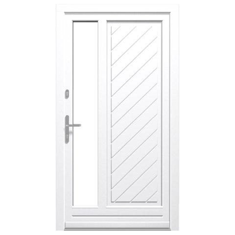 Holztür mit Weiß Lasur