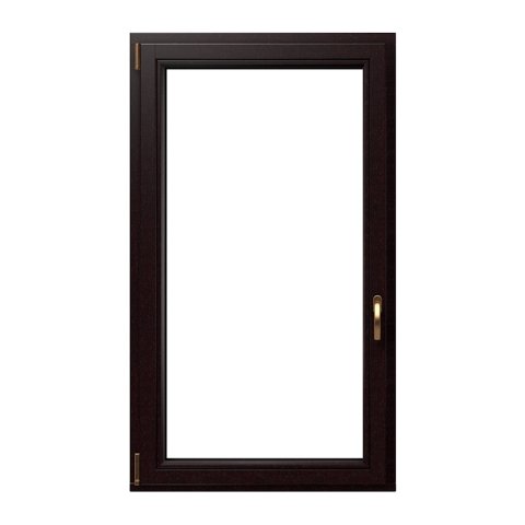 1 flg. Dreh-Kipp Holzfenster Meranti mit Schwarzbraun Lasur