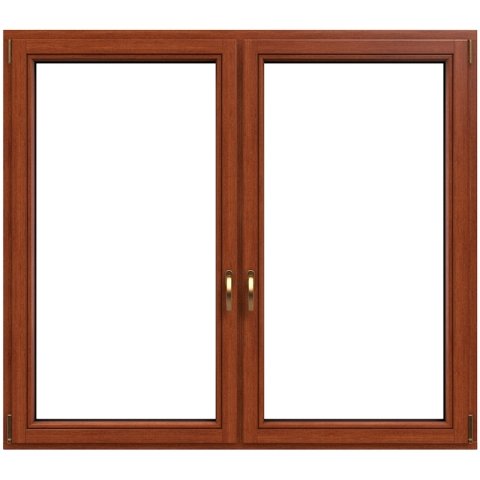Holzfenster IV Profil Softline mit Kiefer in Eiche Dunkel Lasur