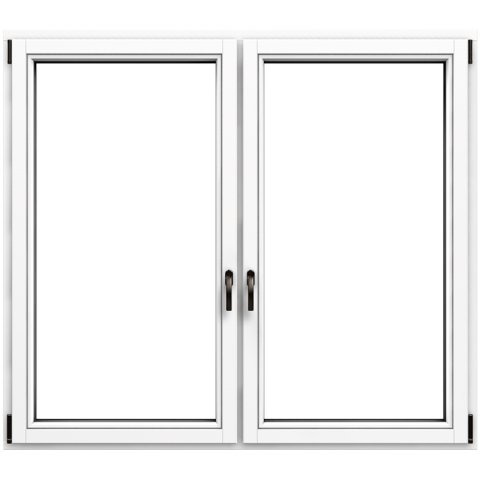 2 flg. Dreh-Kipp Holzfenster Weiß Lasur